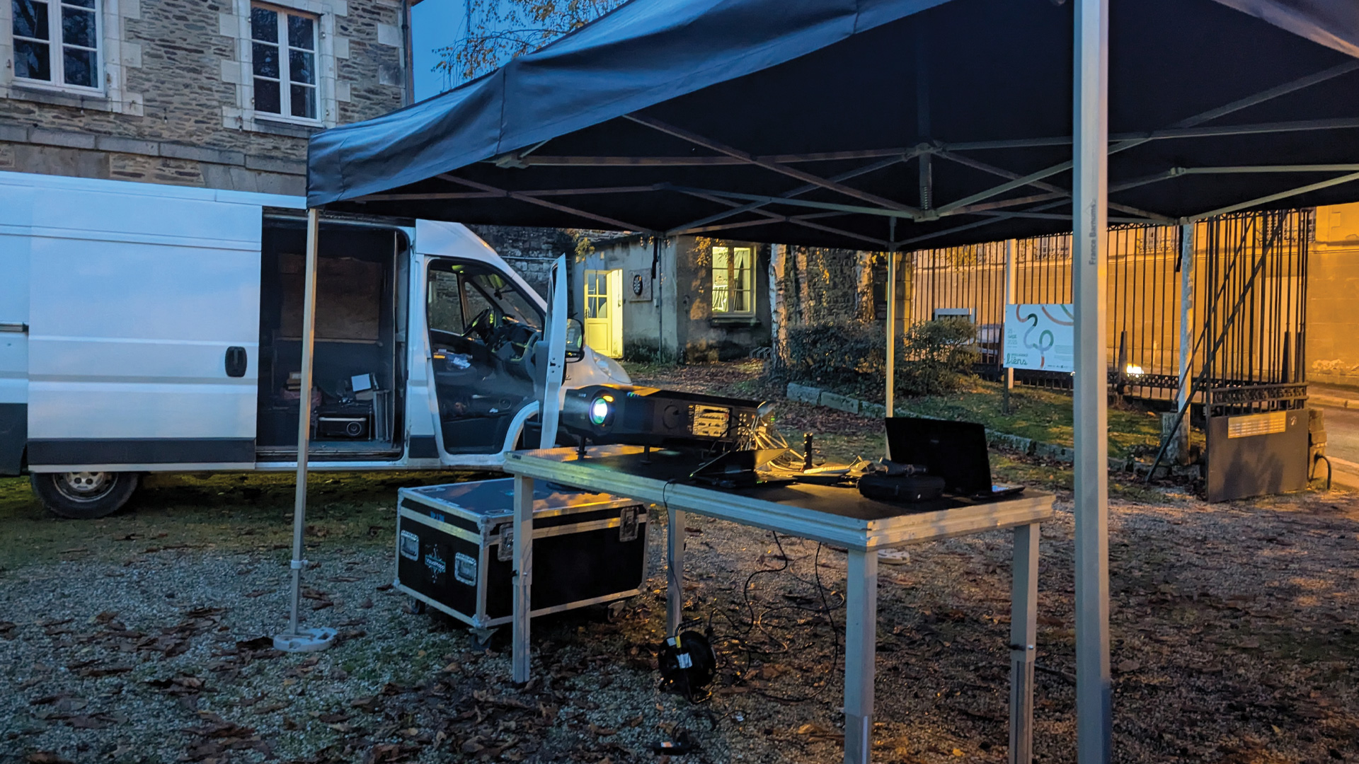 Projection événementielle lors d'un concert